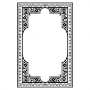 وکتور کادر و حاشیه با خطوط لوزی شکل مشکی